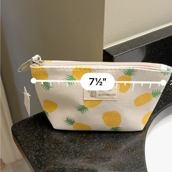 Riah Pineapple Makeup Toiletries Bag - Picture 5 of 7